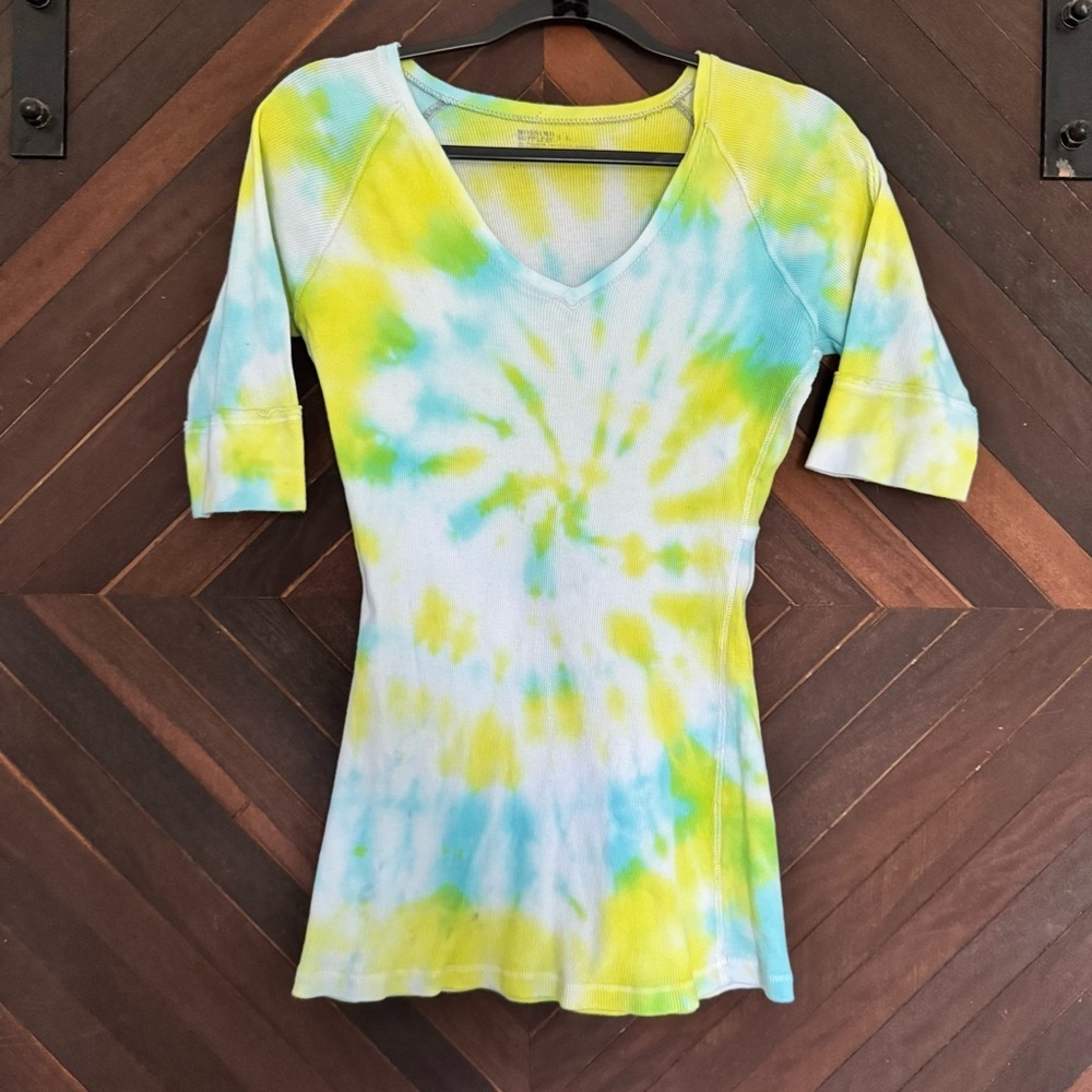 Handmade Tie-Dye V-Neck Women's Top